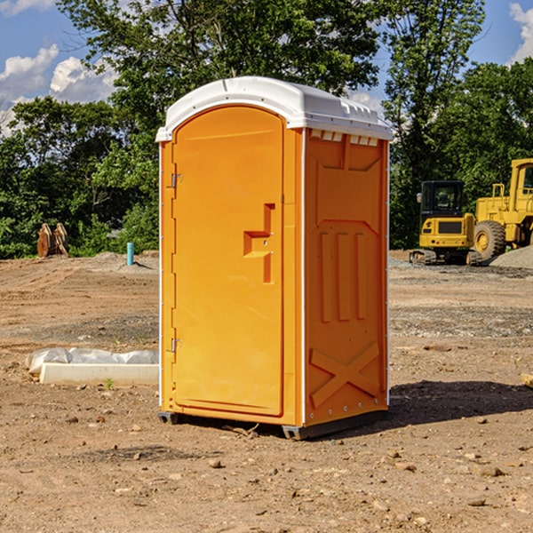 how often are the portable toilets cleaned and serviced during a rental period in Lake Andrew